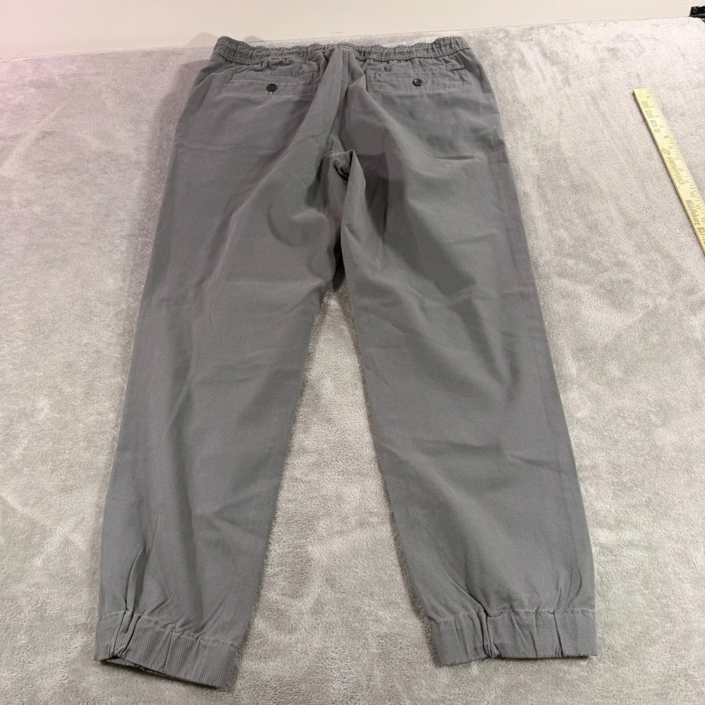 Banana Republic Jogger Pants Mens 38x32 Gray Aiden Fit Drawstring Twill Cuffed